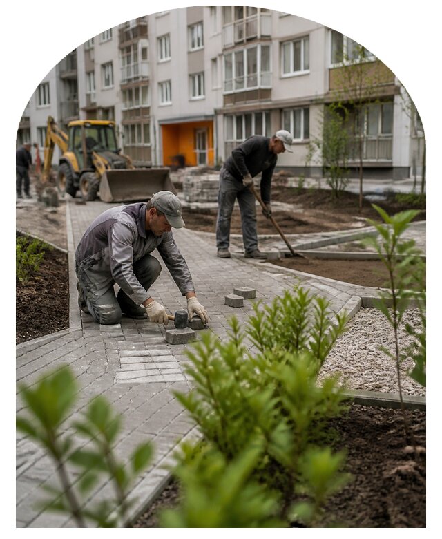 Благоустройство двора многоквартирного дома в Шелехове